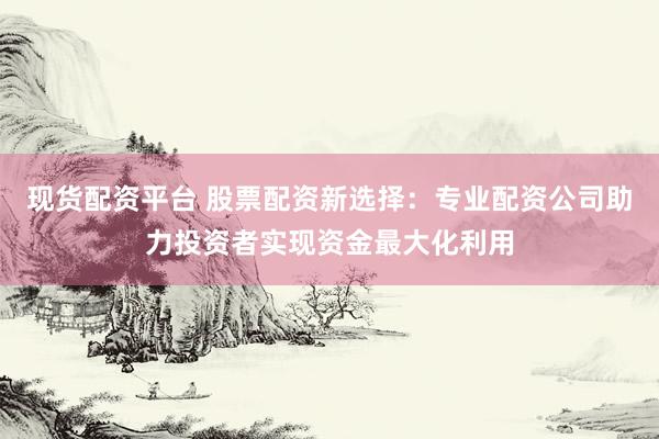 现货配资平台 股票配资新选择：专业配资公司助力投资者实现资金最大化利用