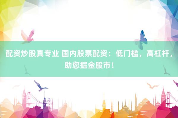 配资炒股真专业 国内股票配资：低门槛，高杠杆，助您掘金股市！