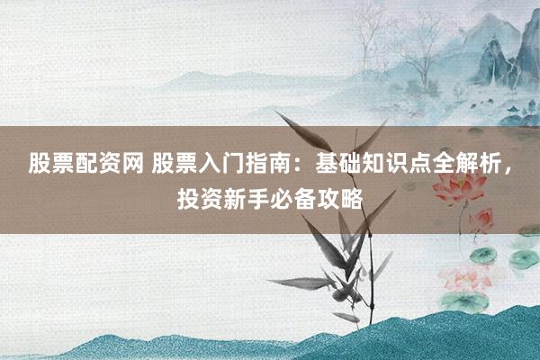 股票配资网 股票入门指南：基础知识点全解析，投资新手必备攻略