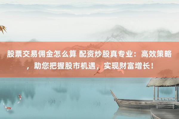 股票交易佣金怎么算 配资炒股真专业：高效策略，助您把握股市机遇，实现财富增长！